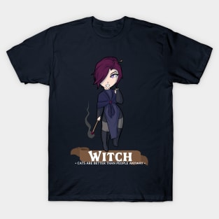 Witch: Cats are Better than People Anyway T-Shirt